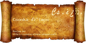 Csonka Álmos névjegykártya