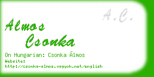 almos csonka business card